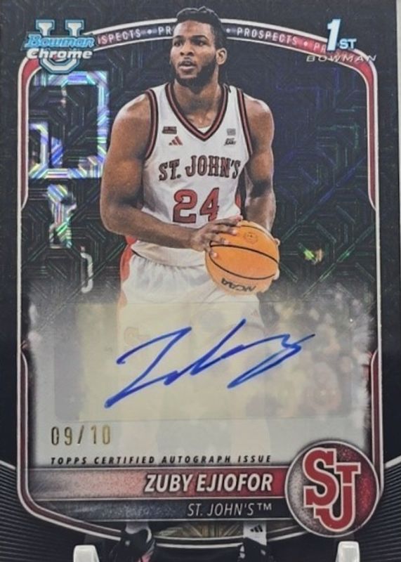 2025 Bowman #CPA-ZE Chrome Prospect Autographs - Black Geometric Refractor /10 (1st)