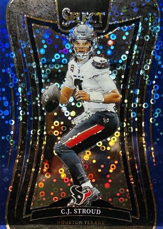 CJ Stroud 2024 Select #394 Suite Level Blue Disco /25 RAW
