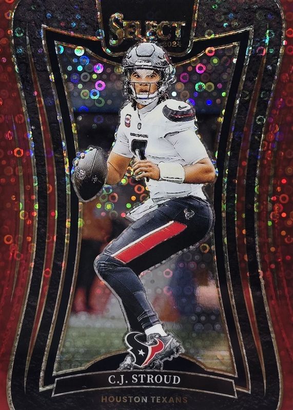 CJ Stroud 2024 Select #394 Suite Level Red Disco /49 RAW