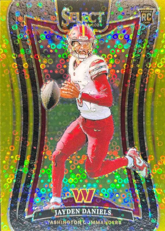 Jayden Daniels 2024 Select #380 Suite Level Gold Disco /10 Rookie RAW