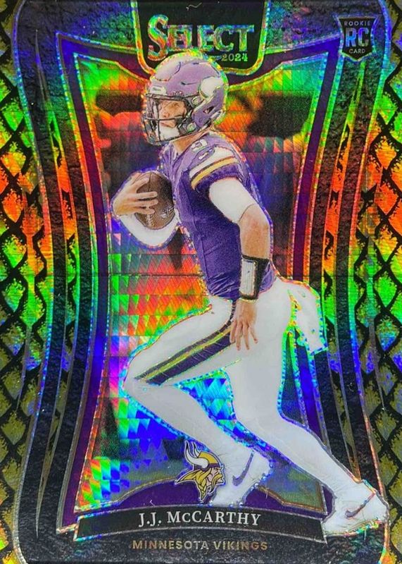 JJ McCarthy 2024 Select #342 Suite Level Gold Dragon Scale /10 Rookie RAW