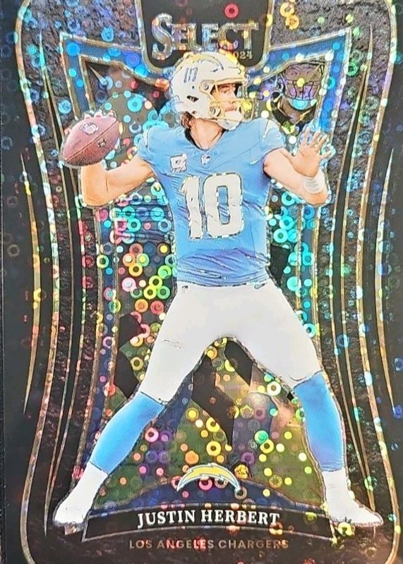 Justin Herbert 2024 Select #395 Suite Level Black Disco /1 RAW