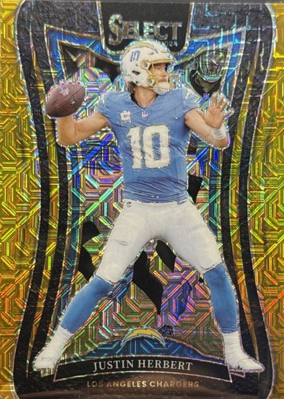 Justin Herbert 2024 Select #395 Suite Level Gold /10 RAW