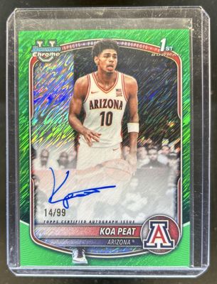 2025 Bowman #CPA-KP Chrome Prospect Autographs - Green Shimmer Refractor /99 (1st)