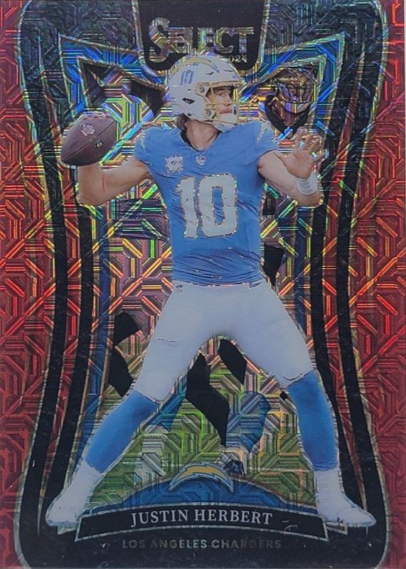 Justin Herbert 2024 Select #395 Suite Level Red /49 RAW