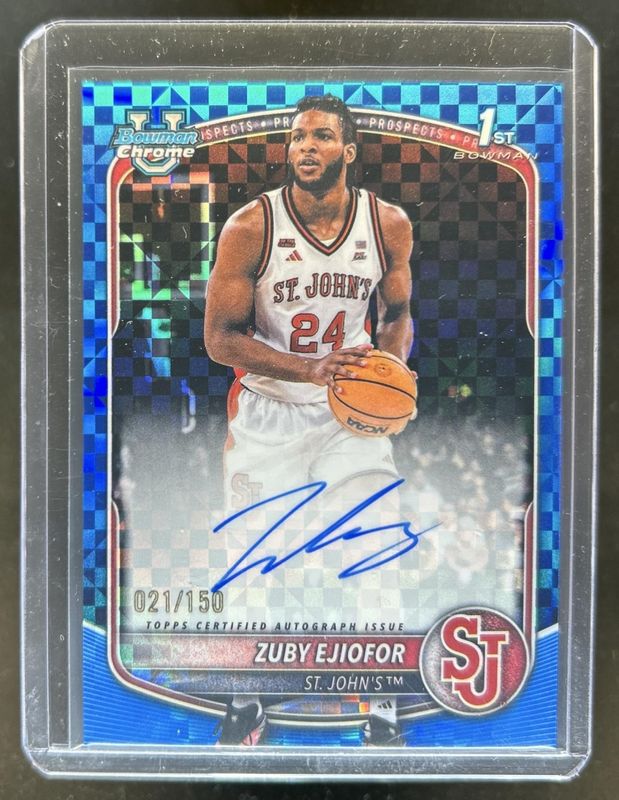 2025 Bowman #CPA-ZE Chrome Prospect Autographs - Blue X-Fractor /150 (1st)