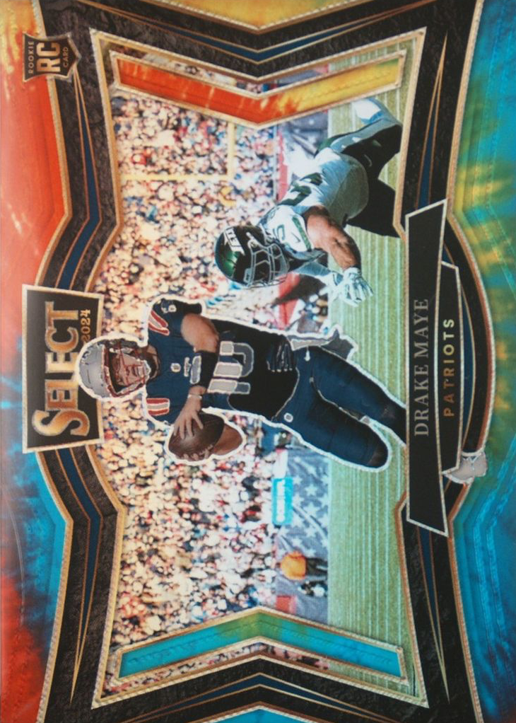 Drake Maye 2024 Select #475 Field Level Tie-Dye /25 Price Guide