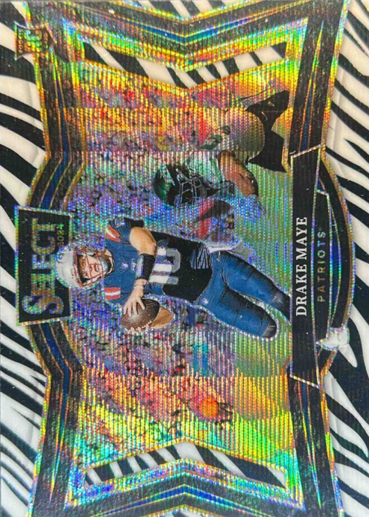 Drake Maye 2024 Select #475 Field Level Zebra /(SSP) Price