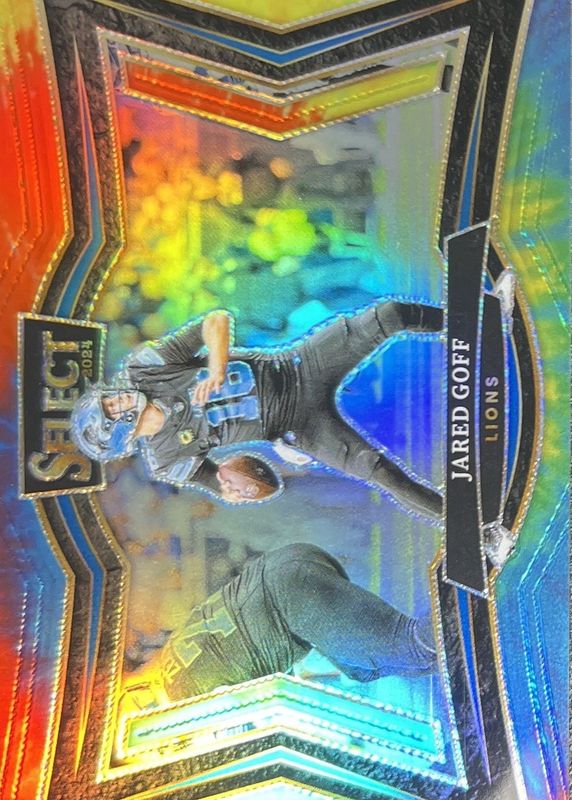 Jared Goff 2024 Select #466 Field Level Tie-Dye /25 RAW