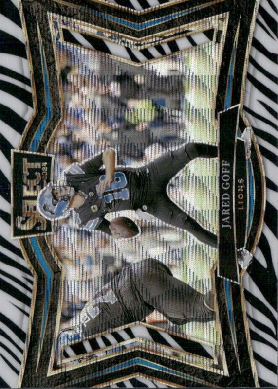 Jared Goff 2024 Select #466 Field Level Zebra /(SSP) RAW