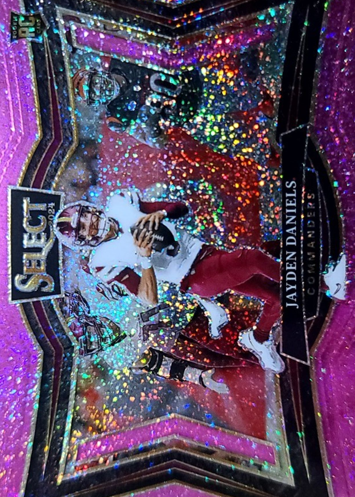 Jayden Daniels 2024 Select #476 Field Level Pink Glitter /15 Price