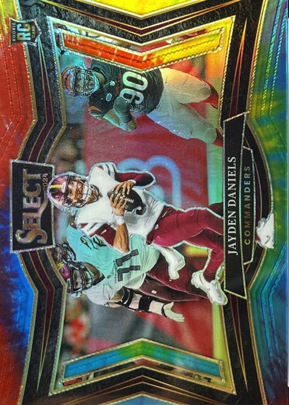 Jayden Daniels 2024 Select #476 Field Level Tie-Dye /25 Rookie RAW