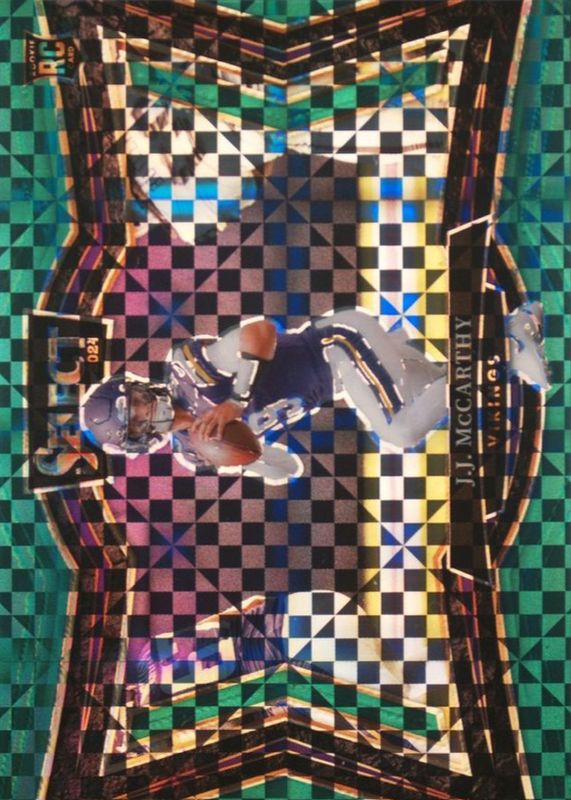 JJ McCarthy 2024 Select #441 Field Level Green /5 Rookie RAW