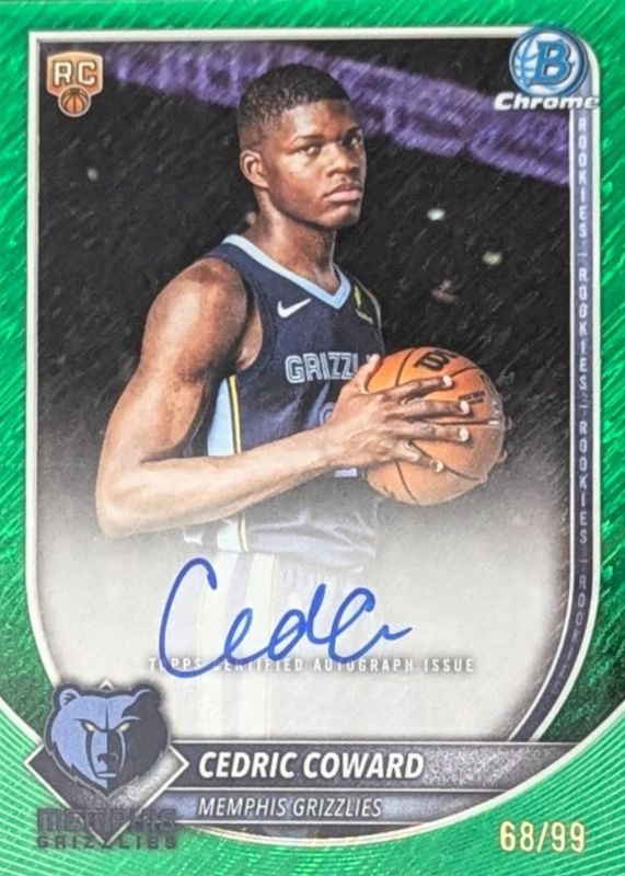 2025 Bowman #BCA-CC Chrome Autographs - Green Shimmer Refractor /99