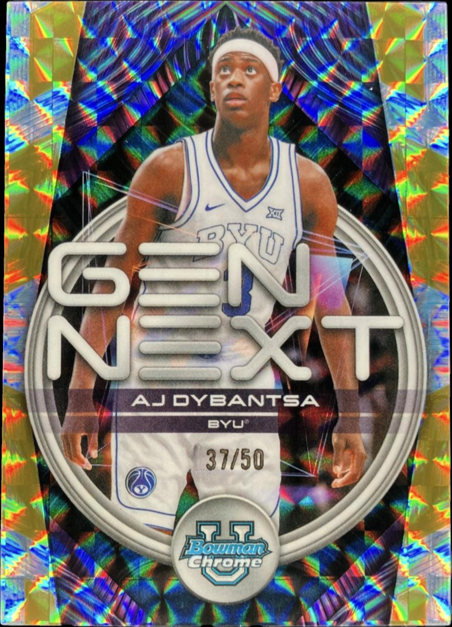 AJ Dybantsa 2025 Bowman #GN-1 Gen Next - Gold Geometric Refractor /50 ...