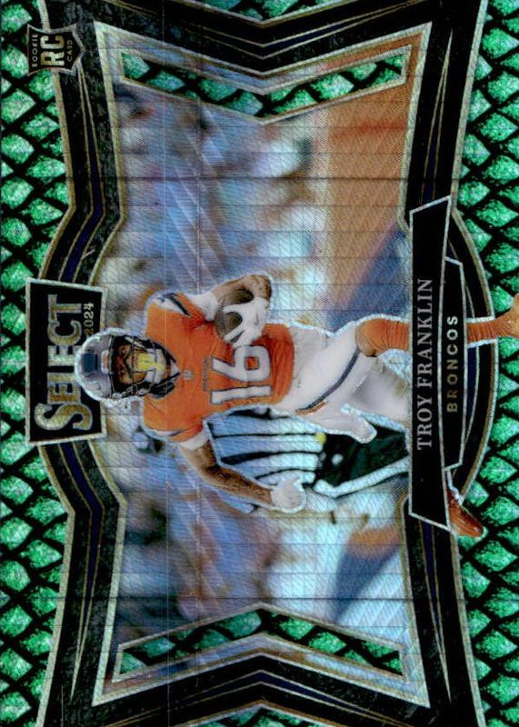 Troy Franklin 2024 Select #498 Field Level Dragon Scale /70 Rookie RAW