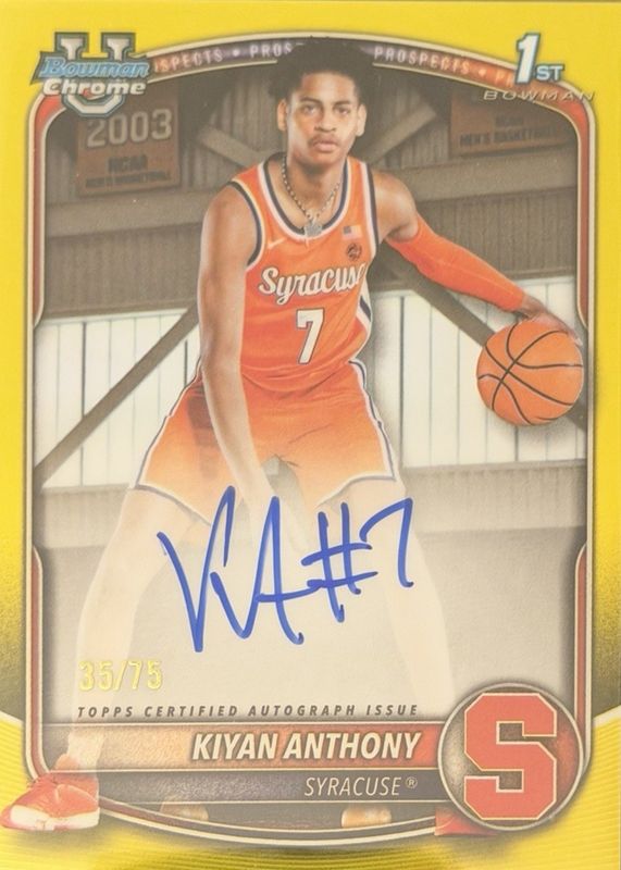 2025 Bowman #CPA-KA Chrome Prospect Autographs - Yellow Refractor /75 (1st)