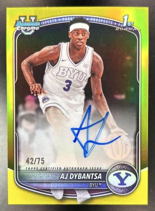 2025 Bowman #CPA-AD Chrome Prospect Autographs - Yellow Refractor /75 (1st)