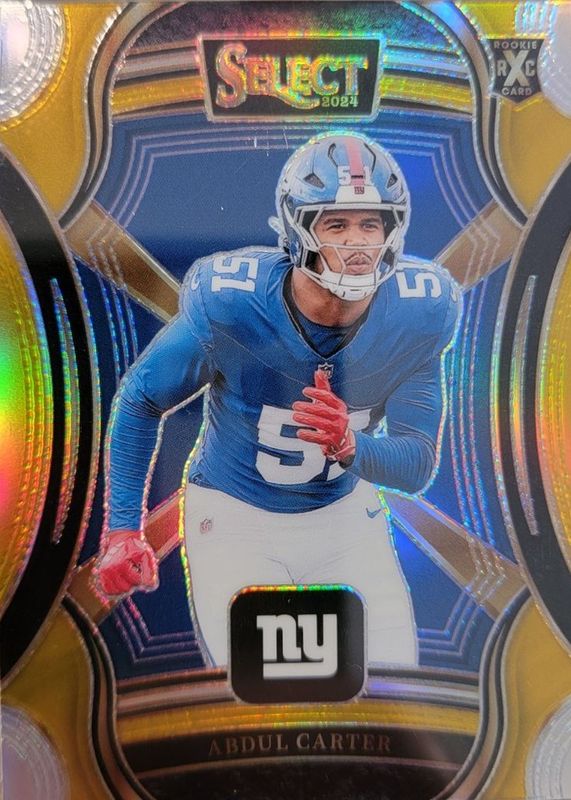 Abdul Carter 2024 Select #519 XRC Prizm - Gold /10 RAW