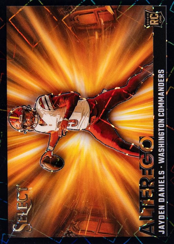 Jayden Daniels 2024 Select #18 Alter Ego - Black /1 Rookie RAW