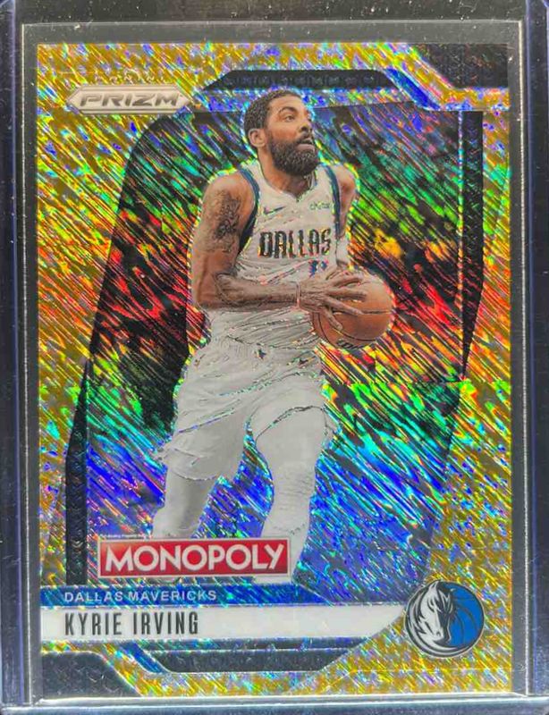 Kyrie Irving 2024 Prizm Monopoly #50 Gold Millionaire Shimmer /500 RAW