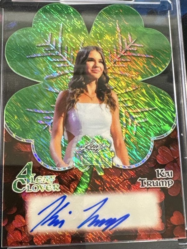 2026 Leaf St. Patrick's Day #4L-KT1 4 Leaf Clover Autographs - Shimmer Red /1
