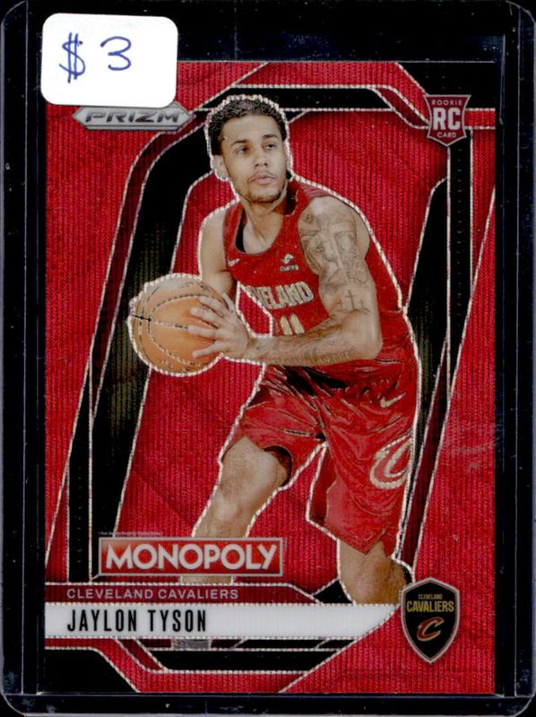 Jaylon Tyson 2024 Prizm Monopoly #15 Prizm - Red Wave Rookie RAW
