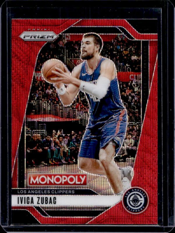 Ivica Zubac 2024 Prizm Monopoly #21 Prizm - Red Wave RAW