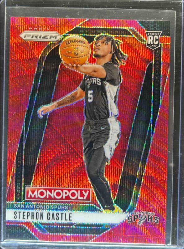 Stephon Castle 2024 Prizm Monopoly #75 Prizm - Red Wave Rookie RAW