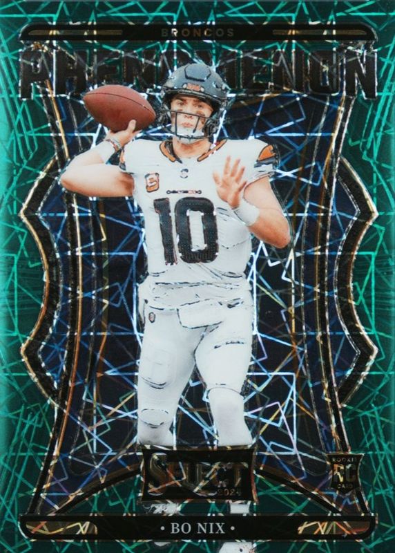 Bo Nix 2024 Select #4 Phenomenon - Green /5 Rookie RAW