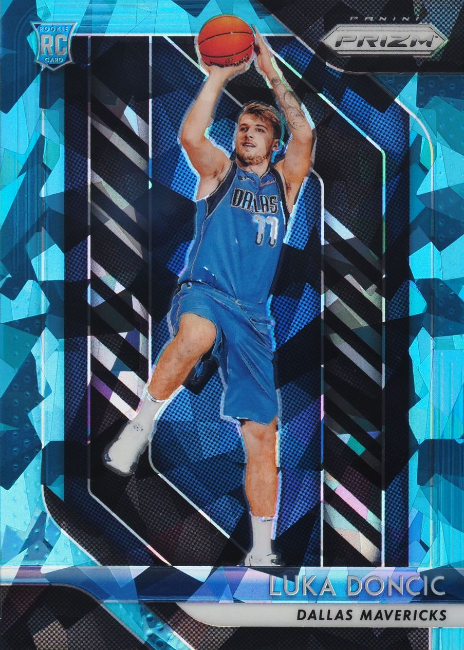 Luka Doncic BLUE CRYSTAL PRIZM #/99 Die Cut Card Mavericks