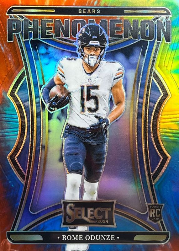 Rome Odunze 2024 Select #10 Phenomenon - Tie-Dye /25 Rookie RAW