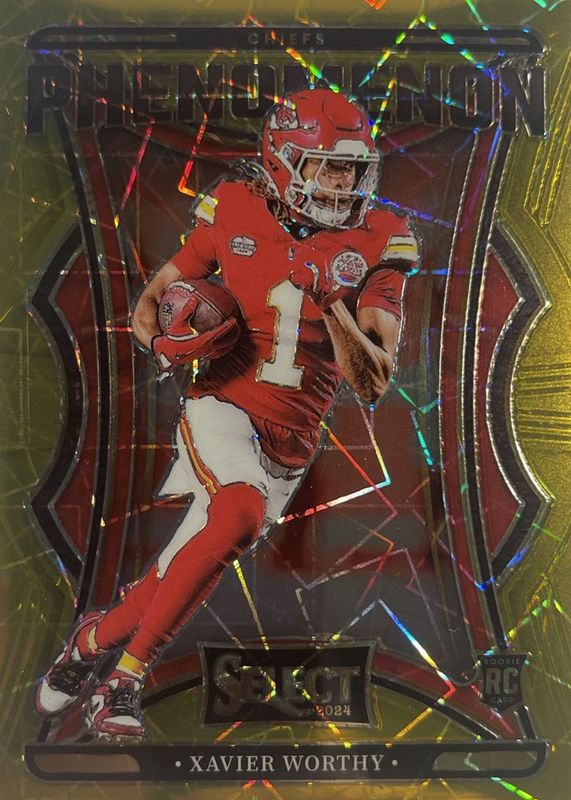 Xavier Worthy 2024 Select #9 Phenomenon - Gold /10 Rookie RAW