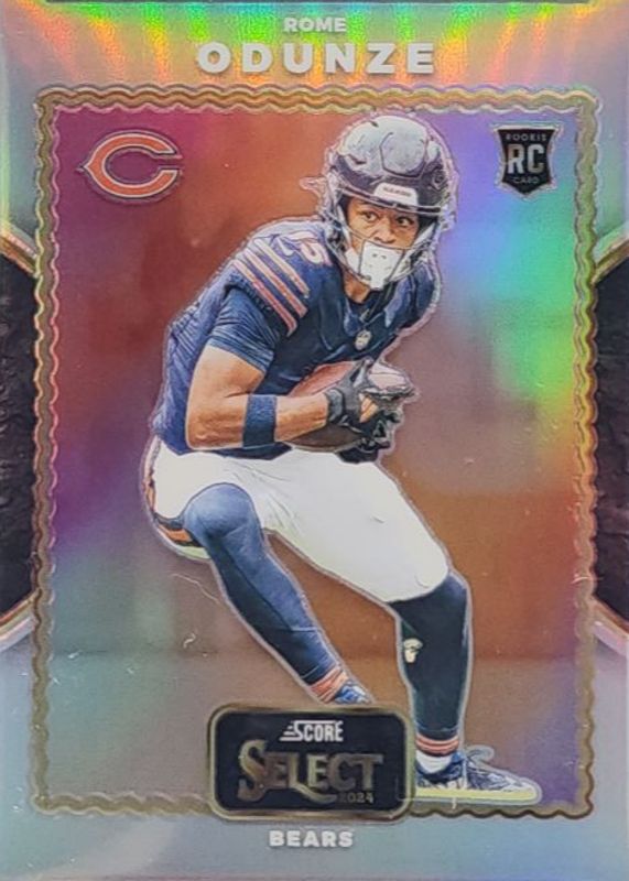 Rome Odunze 2024 Select #18 Score Select Throwback - Silver Rookie RAW