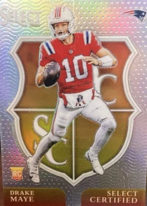 Drake Maye 2024 Select #3 Select Certified Rookies - Silver RAW