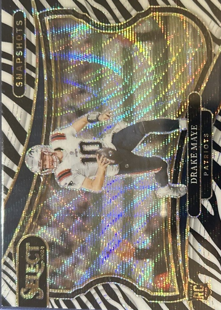 Drake Maye 2024 Select #16 Snapshots - Zebra /(SSP) Price