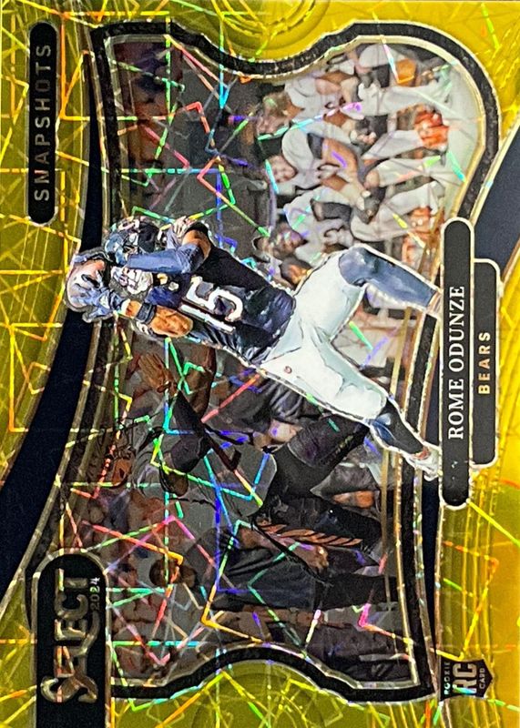 Rome Odunze 2024 Select #11 Snapshots - Gold /10 Rookie RAW