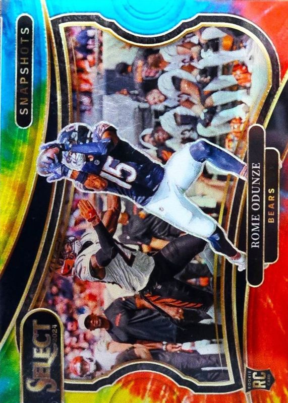 Rome Odunze 2024 Select #11 Snapshots - Tie-Dye /25 Rookie RAW