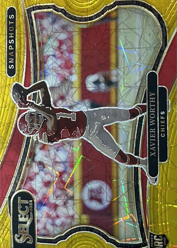 Xavier Worthy 2024 Select #19 Snapshots - Gold /10 Rookie RAW