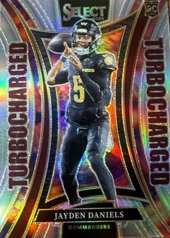 Jayden Daniels 2024 Select #12 Turbocharged - Silver Rookie RAW