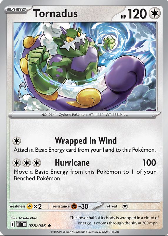 pokemon tornadus card Pokmon Hit Points210 HP Form Tornadus 2025 Japanese Scarlet &