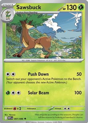 Sawsbuck 2024 Japanese Scarlet & Violet: Cyber Judge #074