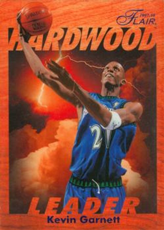 Kevin Garnett 1997 Fleer #16 Flair Hardwood Leaders RAW