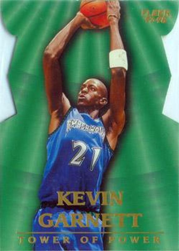 Kevin Garnett 1997 Fleer #4-TP Tower of Power RAW