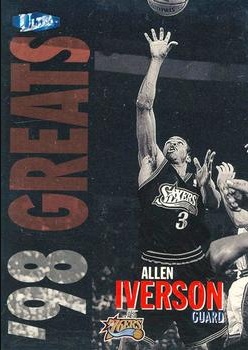 Allen Iverson 1997 Fleer Ultra #258P Platinum Medallion /100