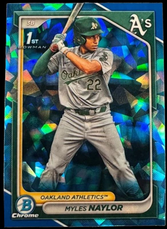 Myles Naylor 2024 Bowman Sapphire Edition #BCP-136 Base RAW