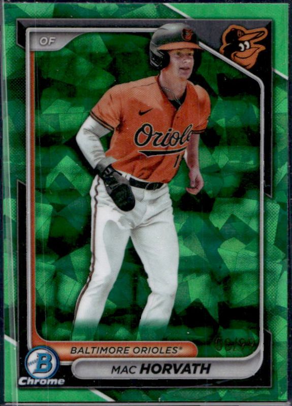 Mac Horvath 2024 Bowman Sapphire Edition #BCP-6 Green /99 RAW