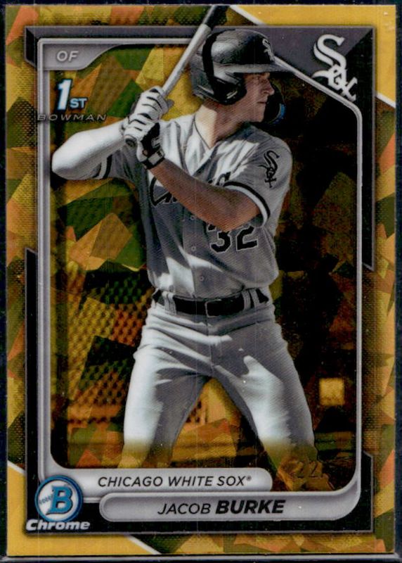 Jacob Burke 2024 Bowman Sapphire Edition #BCP-116 Gold /50 RAW