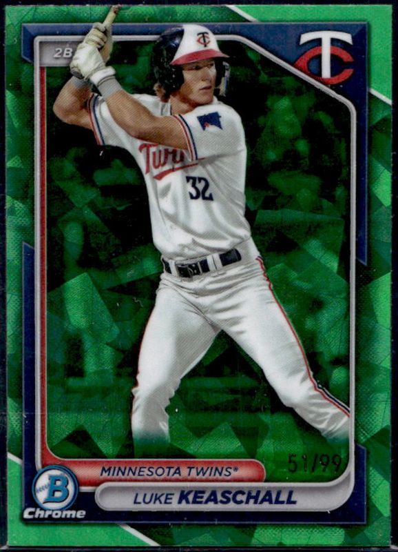 Luke Keaschall 2024 Bowman Sapphire Edition #BCP-122 Green /99 RAW