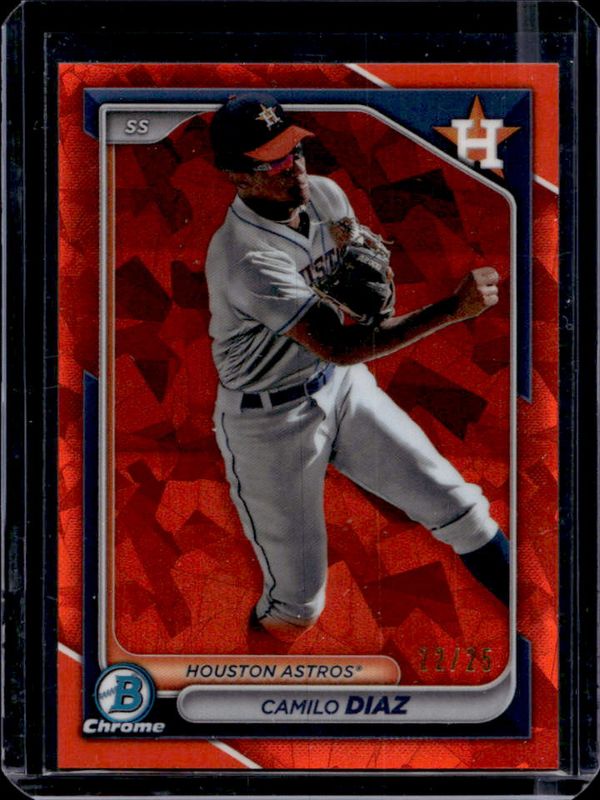 Camilo Diaz 2024 Bowman Sapphire Edition #BCP-135 Orange /25 RAW